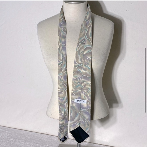 Boss Hugo Boss Pastel Floral Cotton Tie - Picture 5 of 8